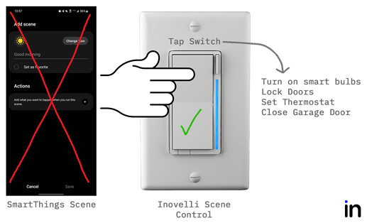 SmartThings Scene vs Inovelli Scene