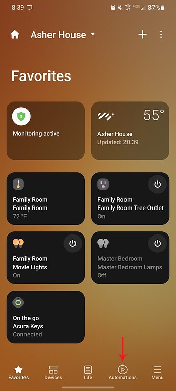 SmartThings - Setting up Notifications - Step 1