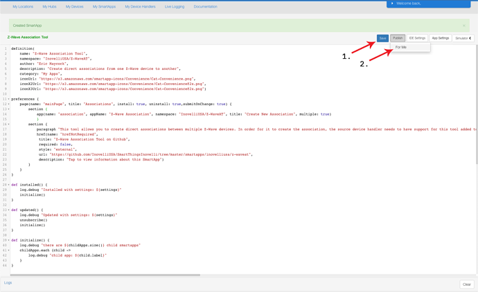 Z-Wave Association Tool - SmartThings - Step 4