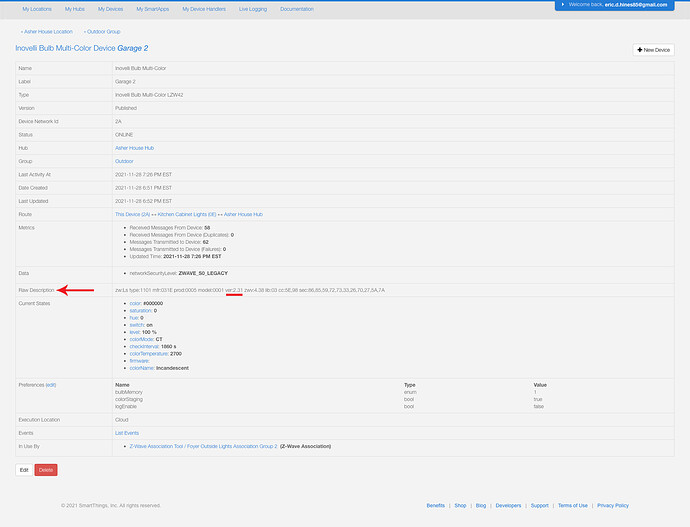 Check Firmware SmartThings