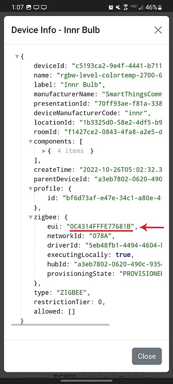 SmartThings - Setting up Zigbee Bindings - Step 6A